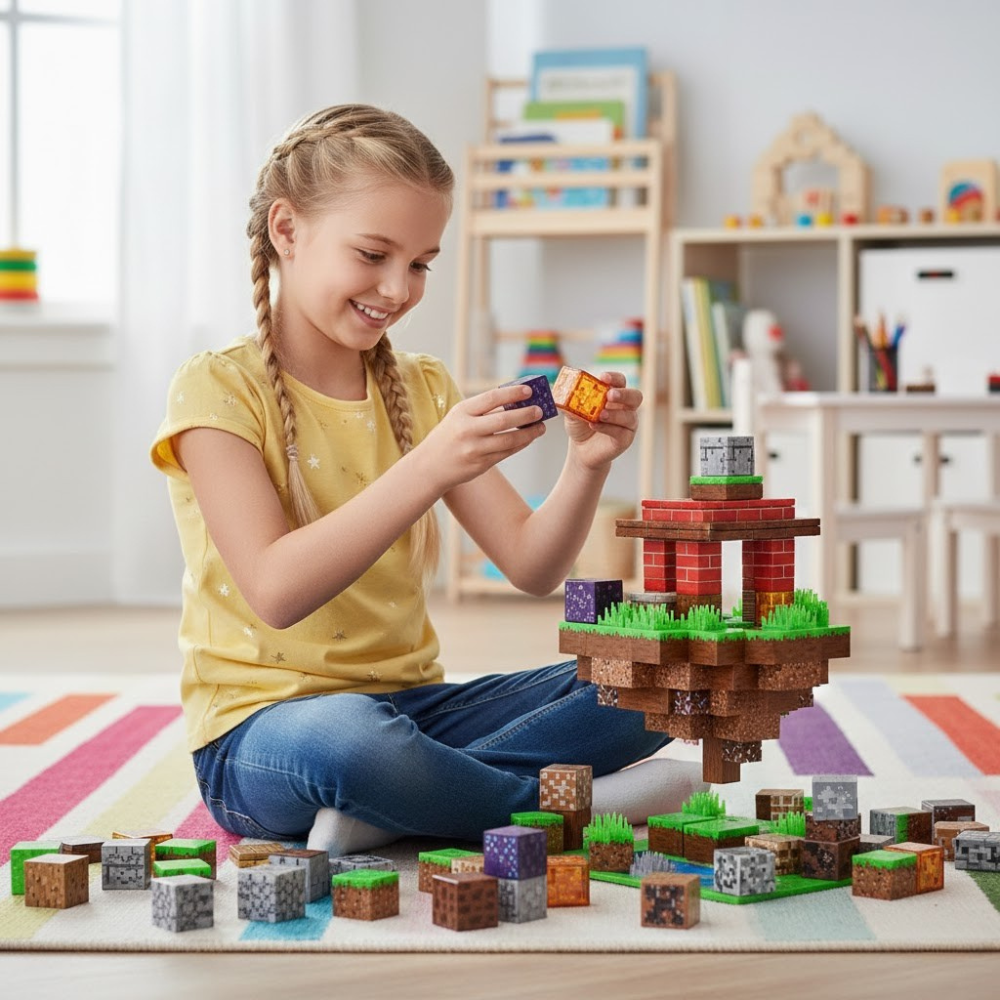 Magnetne kocke u Minecraft stilu